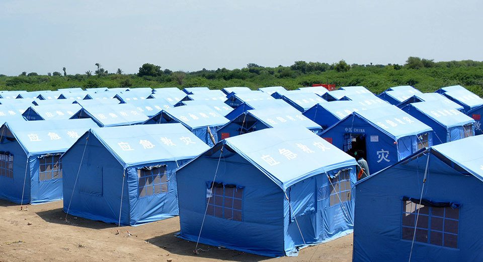 Emergency disaster relief tents